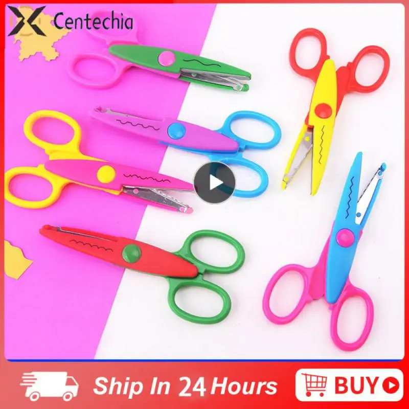 

Safety Scissors Students Labor Saving Universal Paper Craft Scissors Curved Edges Lace Cutting Creativity Childrens Scissors
