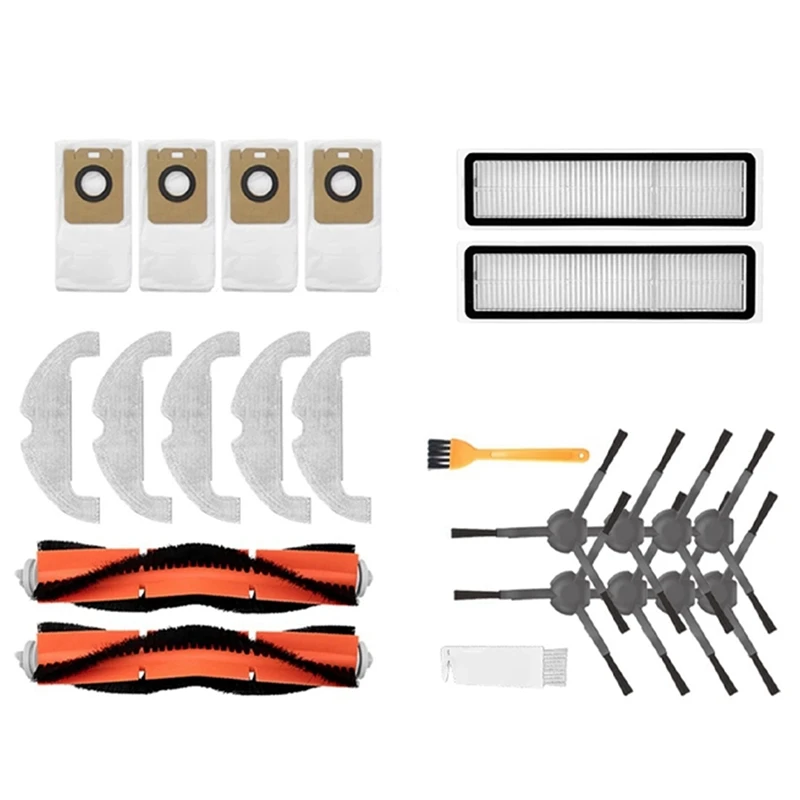 

2 набора, основная боковая щетка, фильтр НЕРА, пылесборник, Швабра, тканевые накладки для Dreame Bot Z10 Pro L10 Plus Запчасти для пылесоса