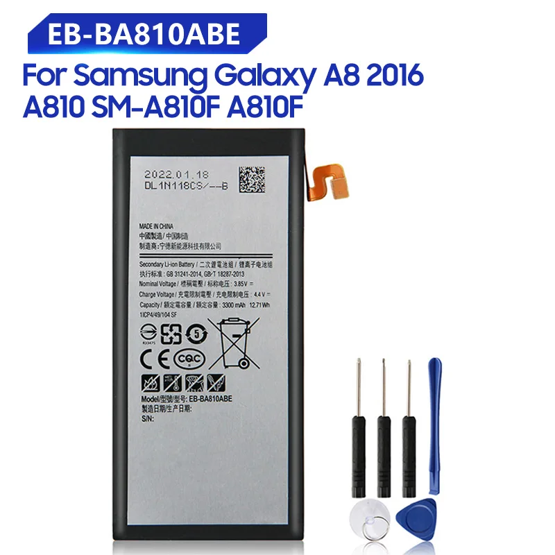 

Replacement Battery EB-BA810ABE For Samsung Galaxy A8 2016 A810 SM-A810F A810F Rechargeable Phone Battery 4000mAh