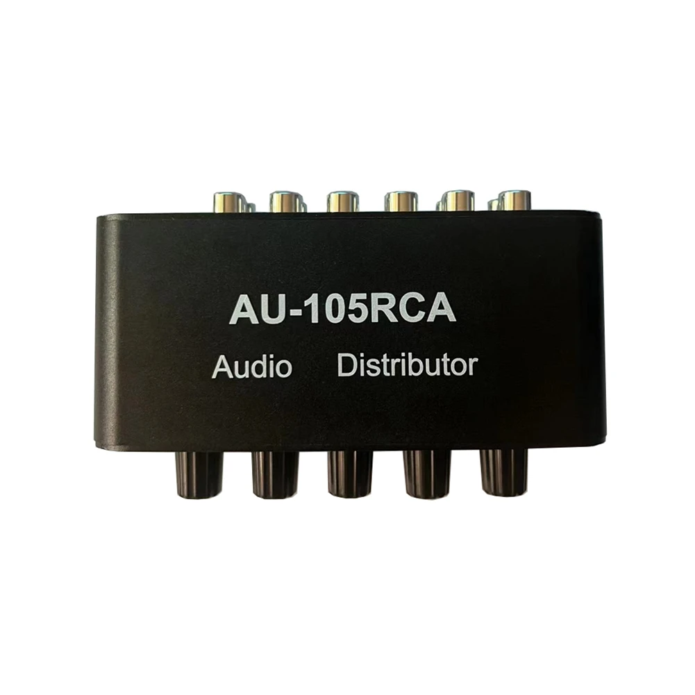 

AU-105RCA Audio Distributor Stereo Audio Mixer 1 Input 5 Output Multi-Channel Audio Distributor for RCA Volume Controls