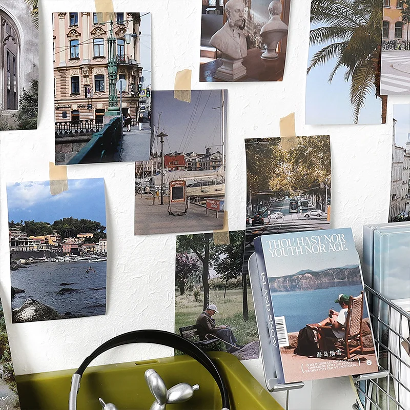 

100pcs Vintage Landscape Romantic Decorative Stickers Book Scrapbooking Label Diary Album Painting Stationery Sticker