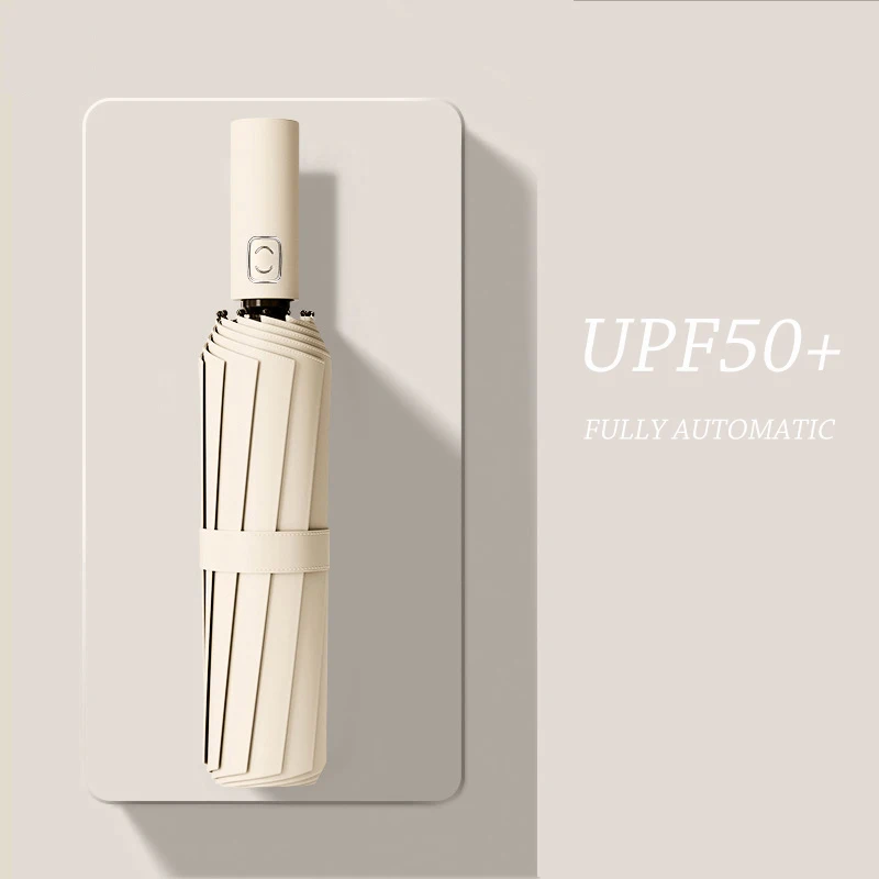 

Fully Automatic Umbrella Windproof Auto Open Close Collapsible Folding 24 Ribs Backpack Car Travel Essentials Rain Sun Umbrellas