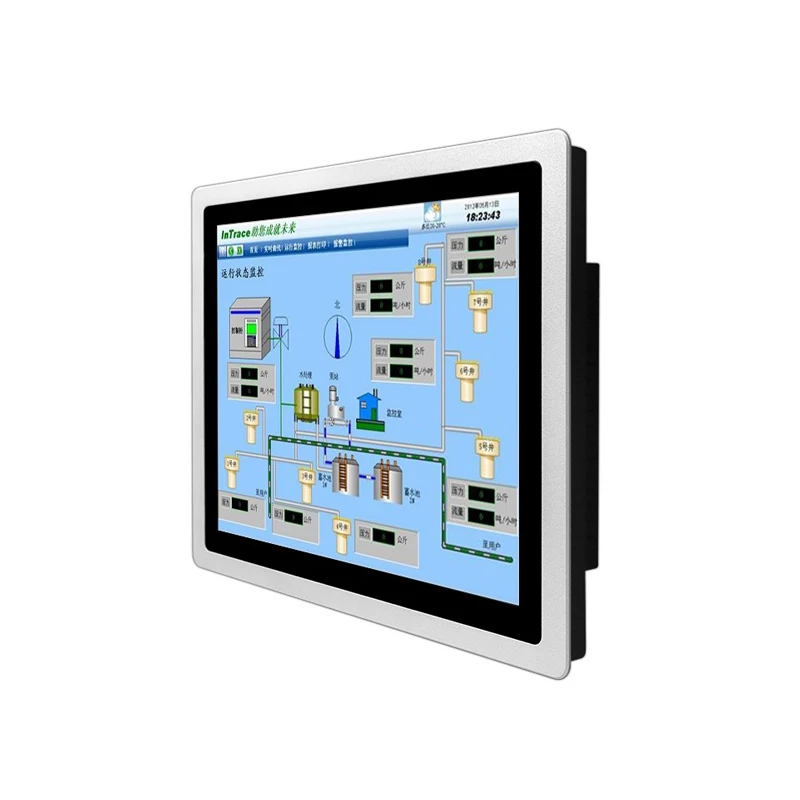 12 1-дюймовый емкостный сенсорный встроенный компьютерный промышленный панельный