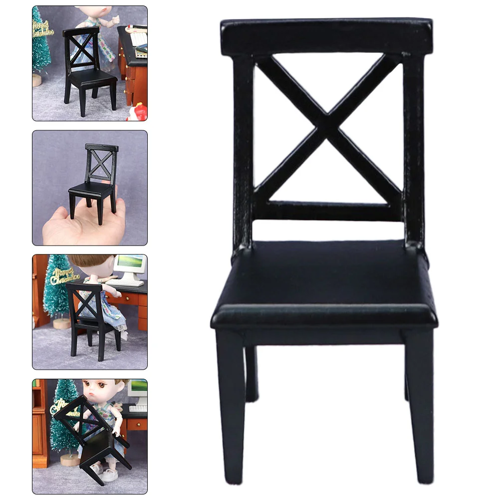 

Mini Chair House Chairs Wooden Craft & Crafts Supplies Miniature Models Decors Micro Scene Home Items