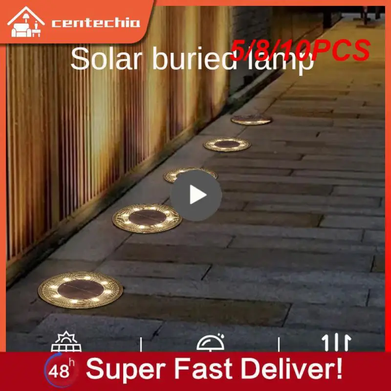 

5/8/10PCS Light Control Solar Buried Lamp Spotlight Intelligent Way Garden Lights Buried Courtyard Lamp Under Ground Lamps