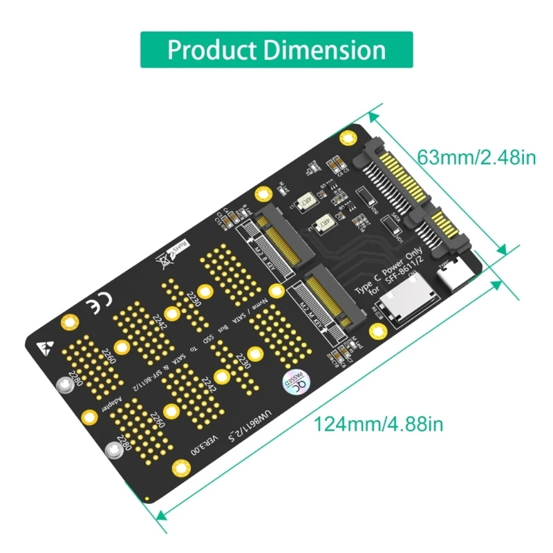 Адаптер для преобразования твердого диска Y1UB ПК с интерфейсами SFF 8611