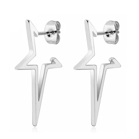 Серьги-гвоздики готические звезды из нержавеющей стали