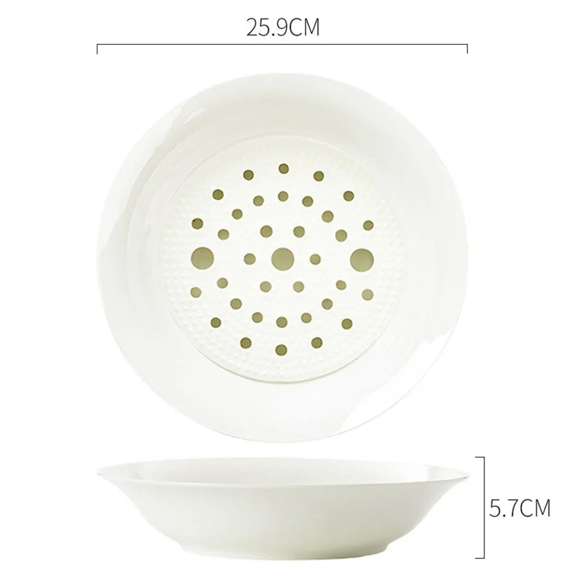 Набор фарфоровых тарелок для кухни и вечеринок керамический недорогой поднос