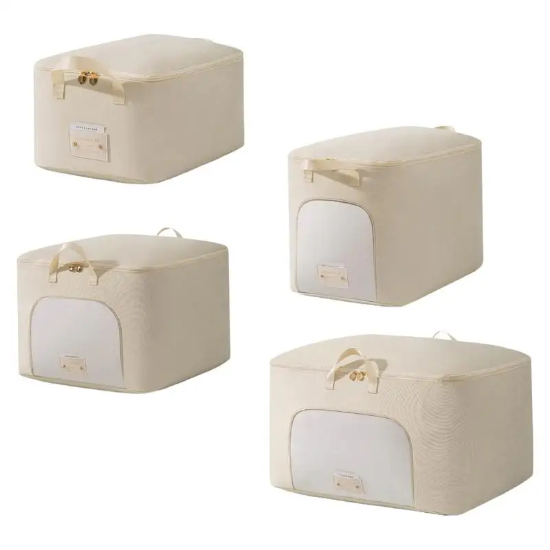 

Bedding Storage Large Capacity Clothes Blanket Storage Bag Organizer With Sturdy Zipper Dustproof Closet Under-Bed Storage Box