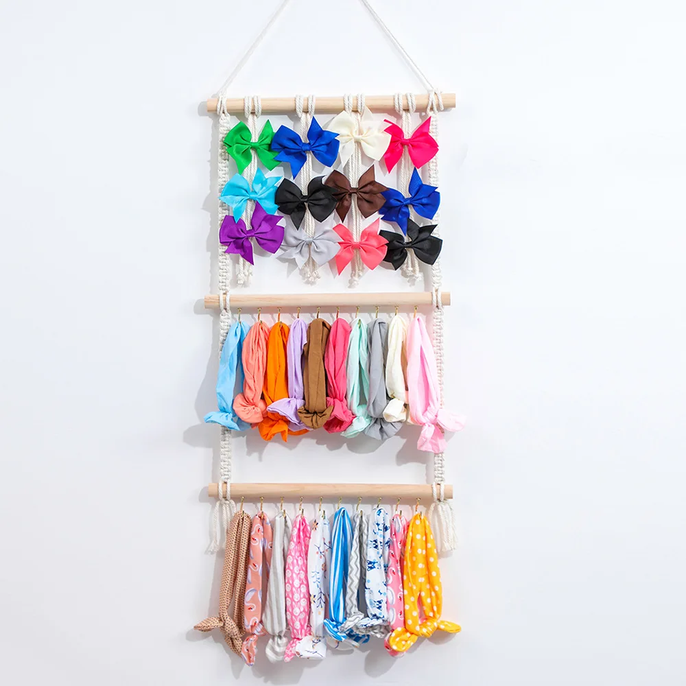 Headband Holder Hair Bows Organizer for Girls Baby Headbands Hair Accessories Organizer Storage Wall Hanging Decoration