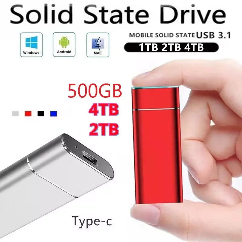 

HDD 4TB External Solid State Drive 2TB Storage Device Hard Drive 500TB Computer Portable USB3.0 SSD Mobile Hard Drive Hd Externo