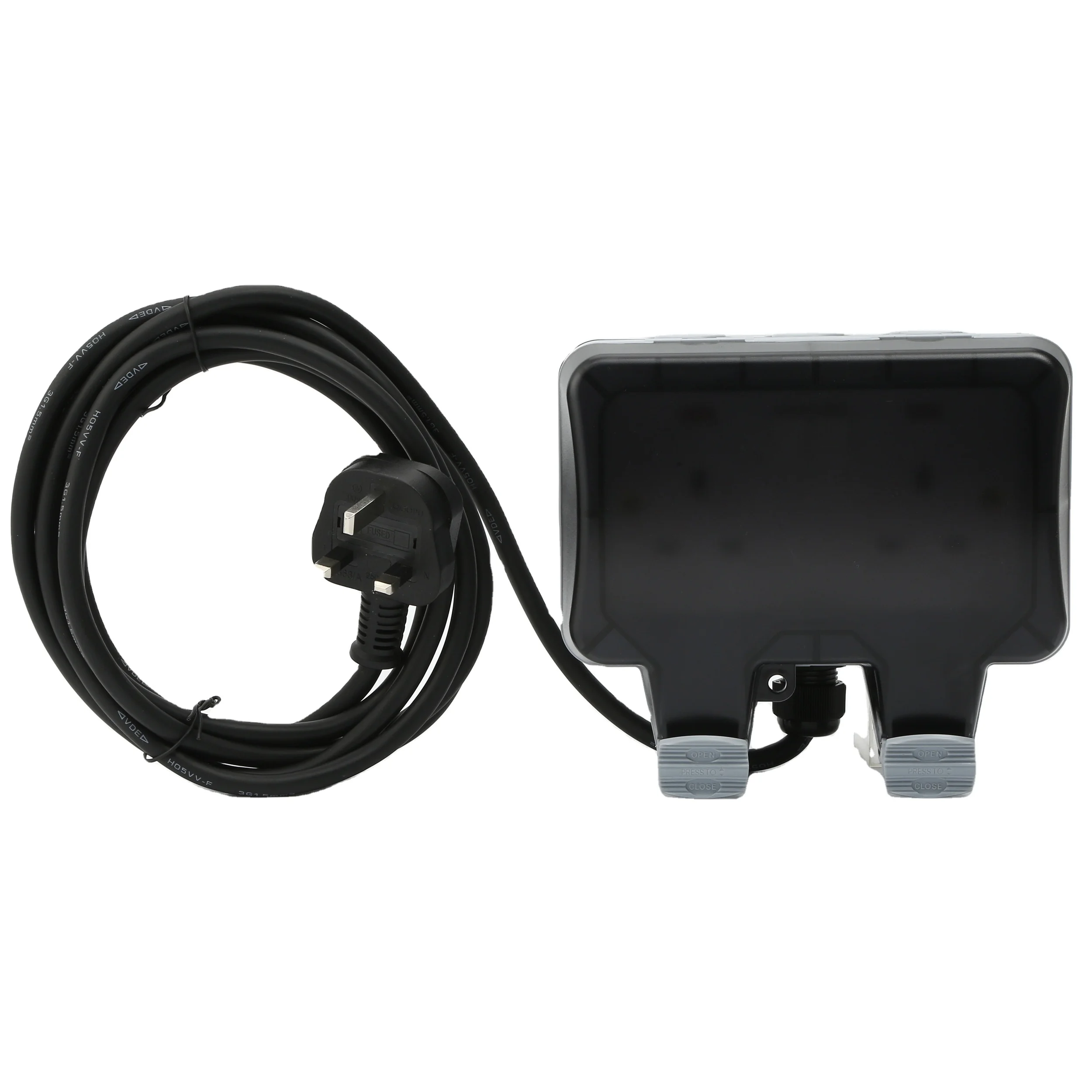 

MP22-N Weatherproof Universal Electronic Switch And Socket Box OEM Sockets And Switches Electrical British Standard With 5M Wire