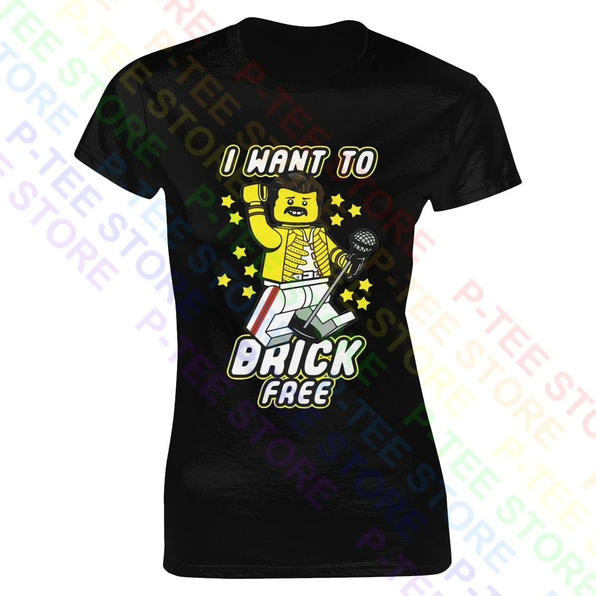 Забавная женская футболка Sh12 I Want To Block с карикатурой Freelego Queen Freddie Mercury крутая