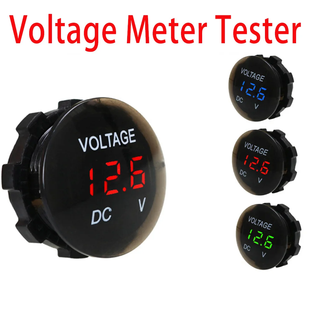 

Led Display DC 12V-24V Digital Panel Voltmeter Voltage Meter Tester For Car Auto Motorcycle Boat ATV Truck Refit Accessories