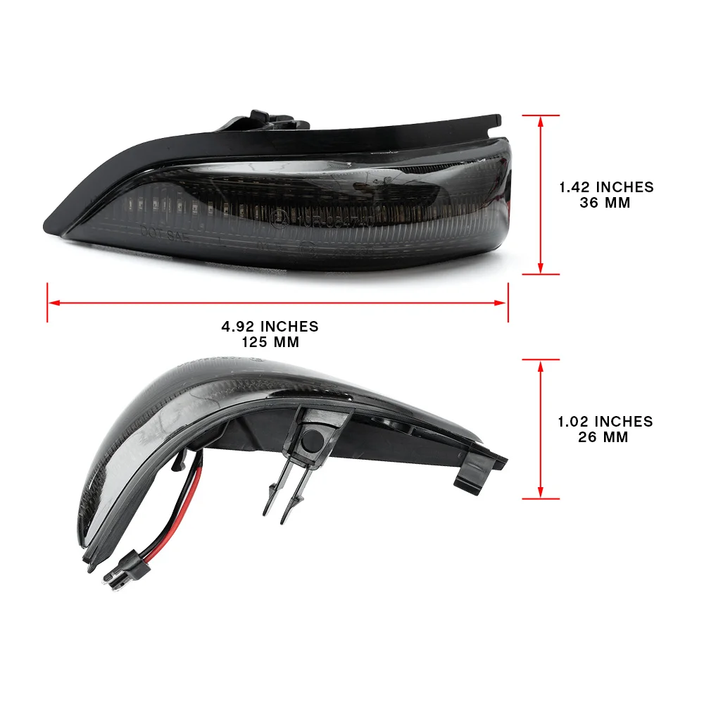 Последовательные боковые зеркальные лампы Замена для 2011-2019 Toyota Yaris III/Yaris