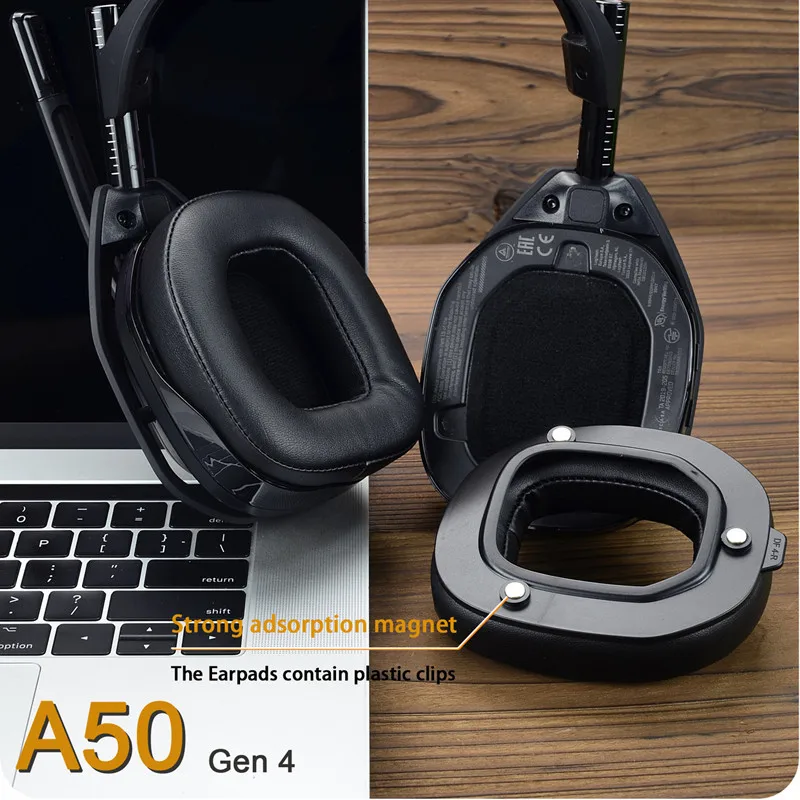 Магнитные амбушюры для наушников Logitech Astro A50 Gen4 сменные с пряжкой мягкая пена
