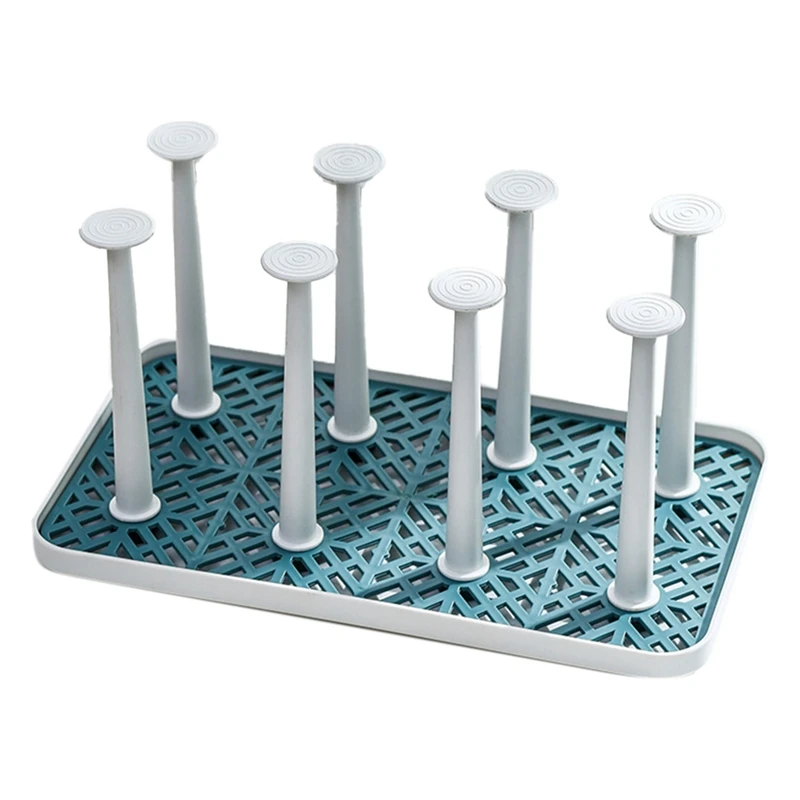 

Water Cups Shelf Dust-Proof Cup Drying Rack Multifunctional Plastic Draining Glass Cup Holder Stand Easy To Clean