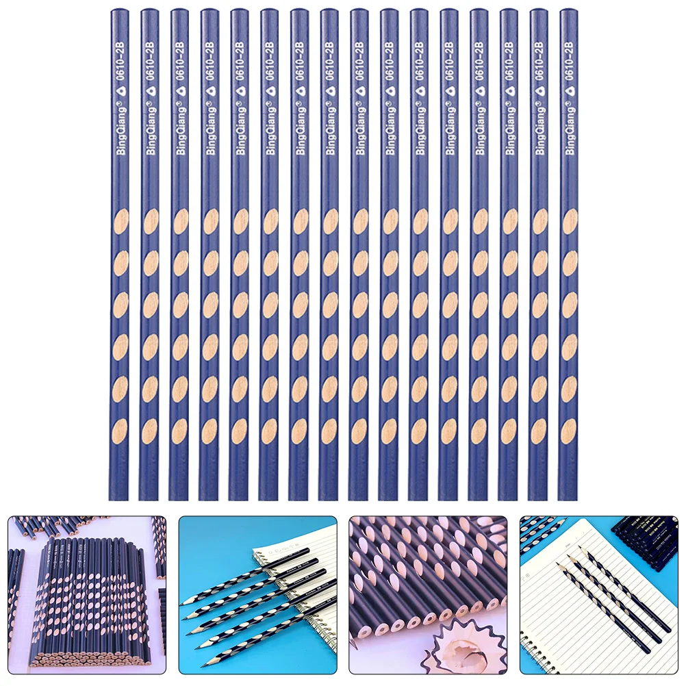 

30pcs Pencils Smooth 2B Writing Hole Pencils Corrective Grip Pencils Students Supplies