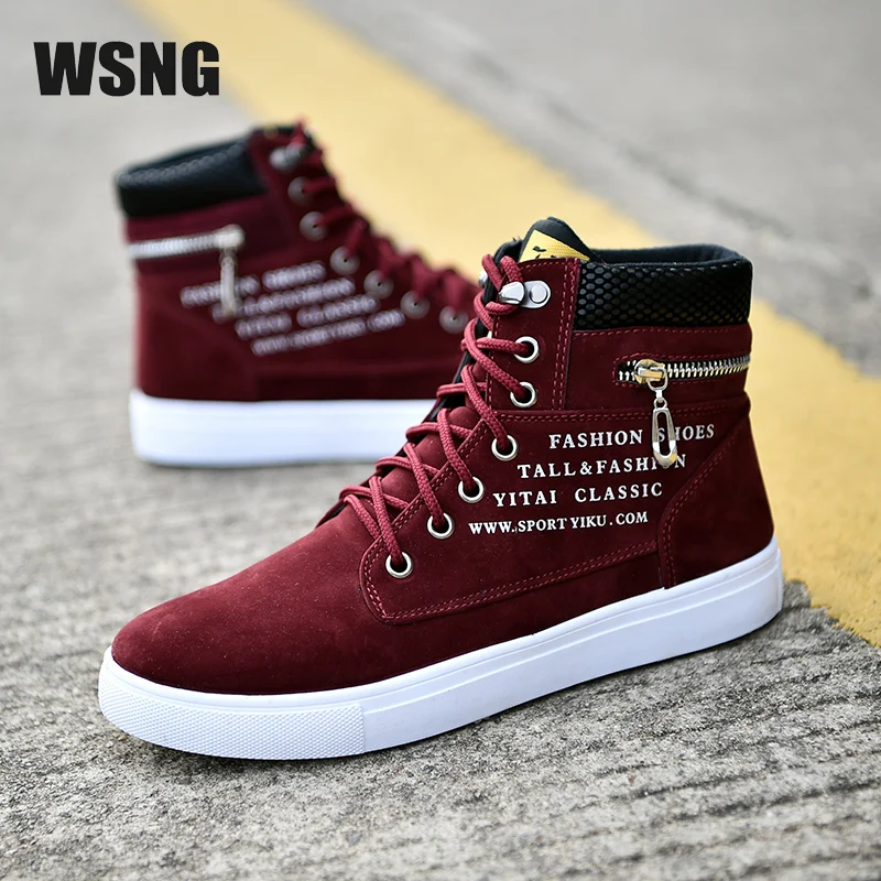 

WSNG Men's Shoes Breathable All-match Vulcanized Shoes Fashion Neutral Lightweight Wear-resistant Non-slip Sports Men's Shoes 46