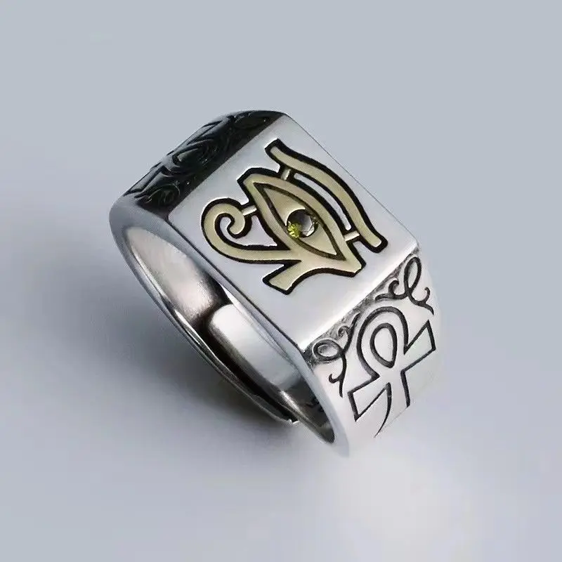 

Men's ring European and American retro Eye of Horus ring women's fashion
