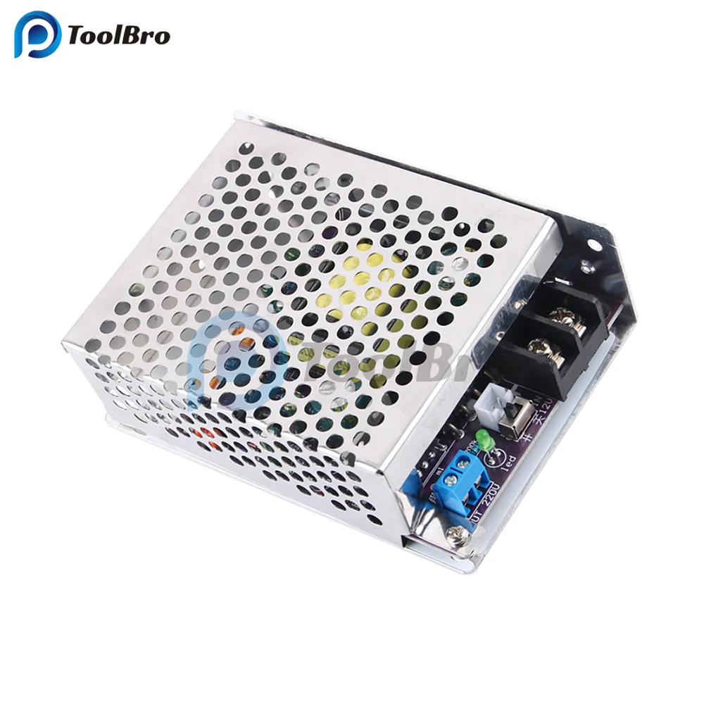 

300W Correction Wave Power Inverter Module DC 12V to AC 220V Adjustable Power Supply Transformer Lithium Battery Booster
