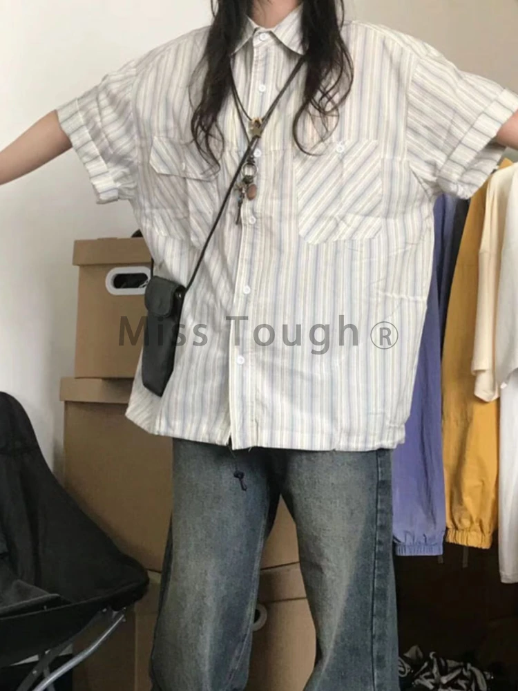 Женская Полосатая футболка с коротким рукавом повседневная дизайнерская в