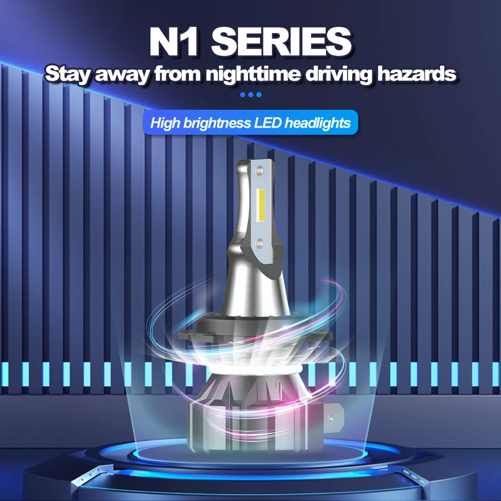 2/4 шт. Автомобильные светодиодные лампы 6000 9005 лм