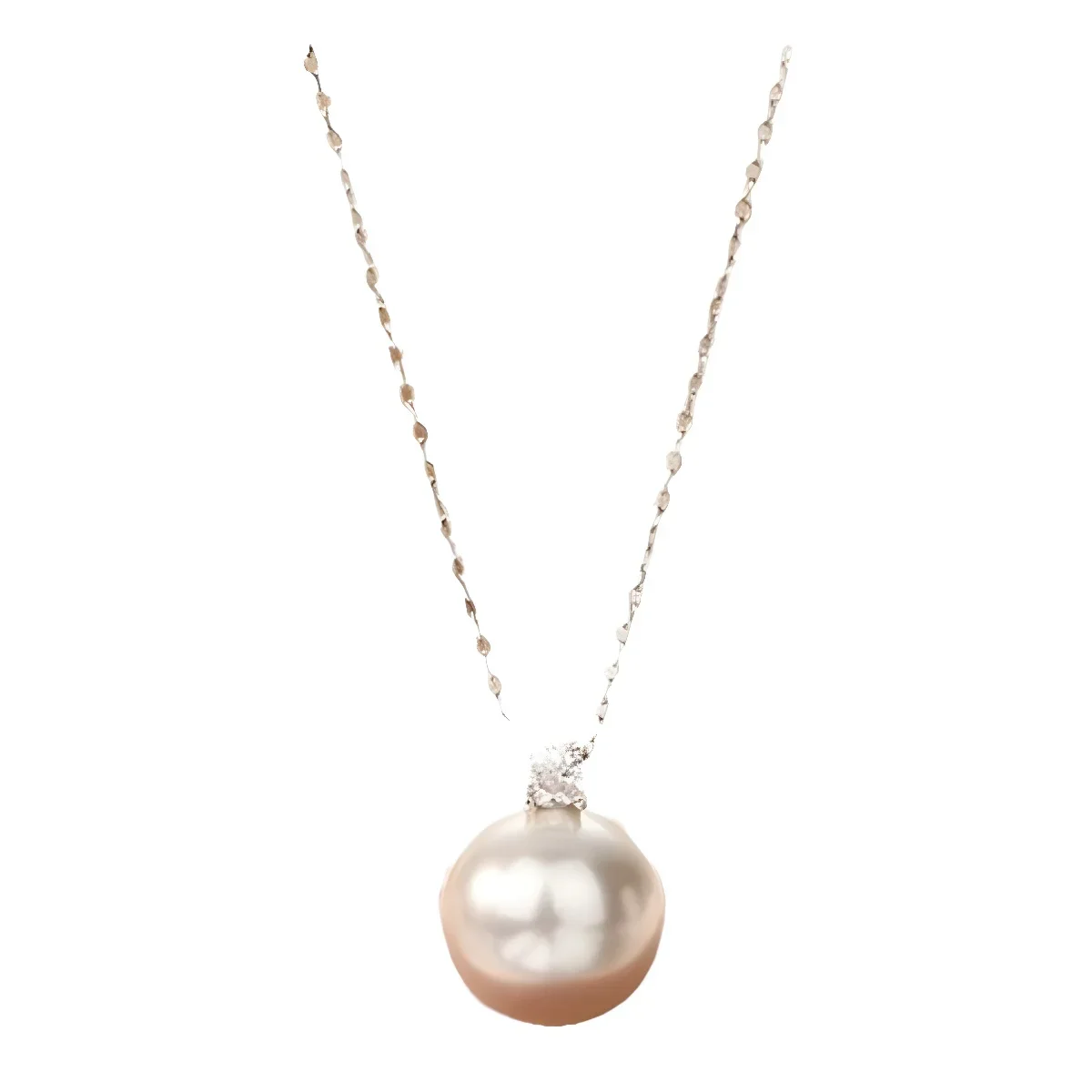 Light Luxury Pearl Necklace Women's Delicate Pendant Design Sensibility Neck Chain 10MM