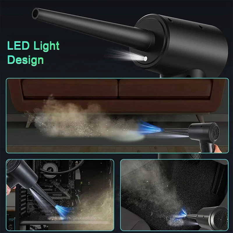 2 в 1 Электрический Пыльник для сжатого воздуха беспроводной пылесос и