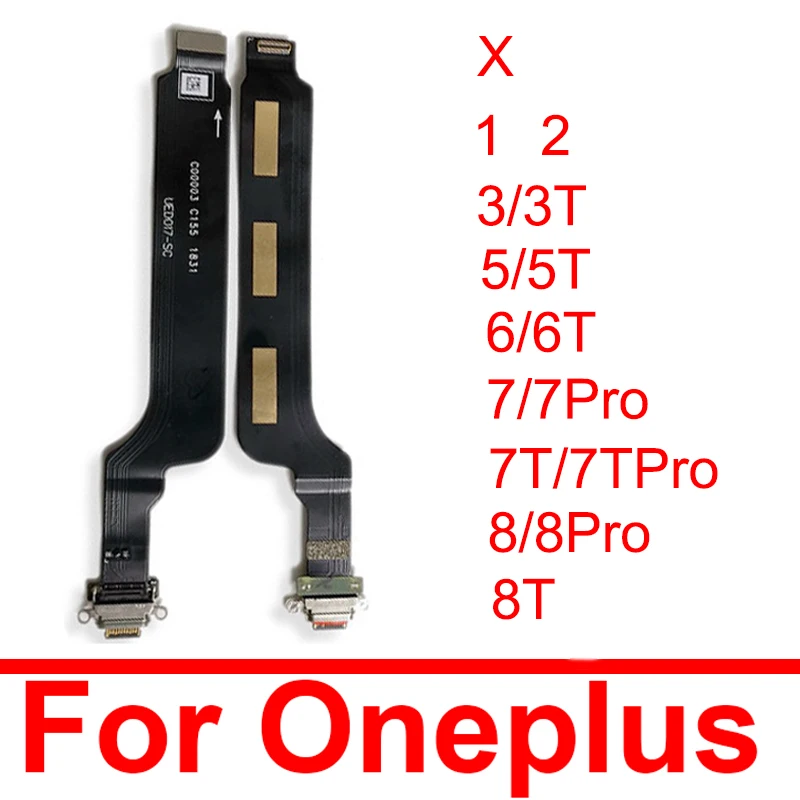 USB Charging Flex Cable For Oneplus 1 2 X 3 3T 5 5T 6 6T 7 7T 8  8T Pro USB Charger Port Connector Flex Cable Repair Replacement