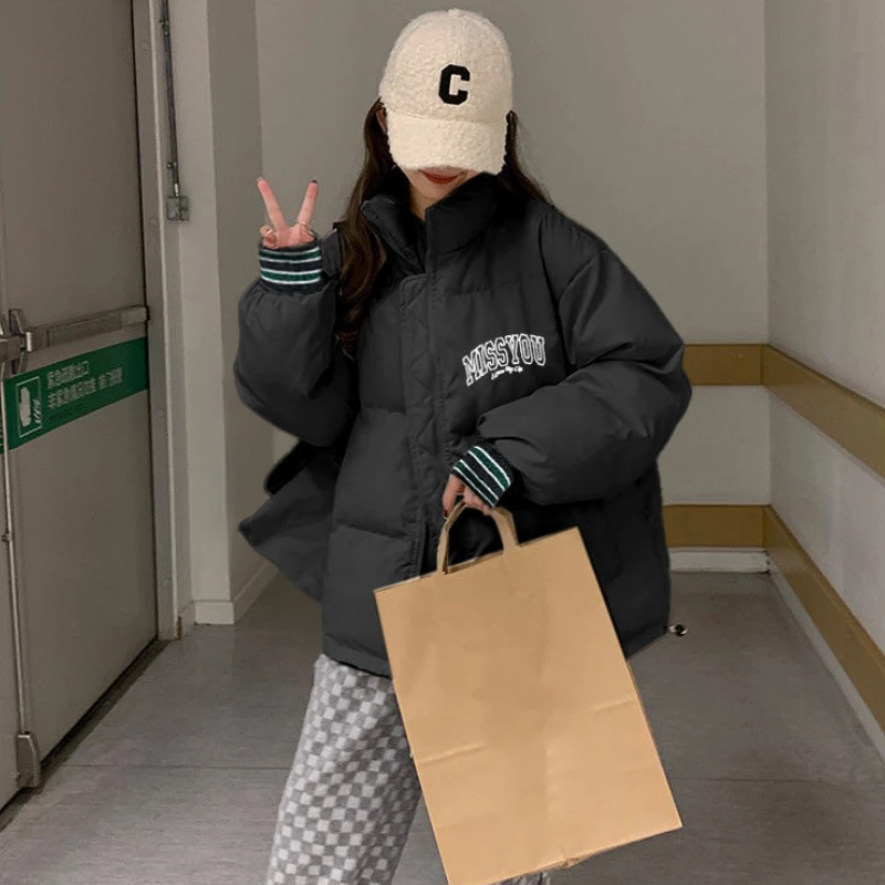 Winter Coat for Women Coats Parkas Puff Jackets Cotton Padded Jacket Korean Fashion Warm Y2k Tops Embroidery Thickening