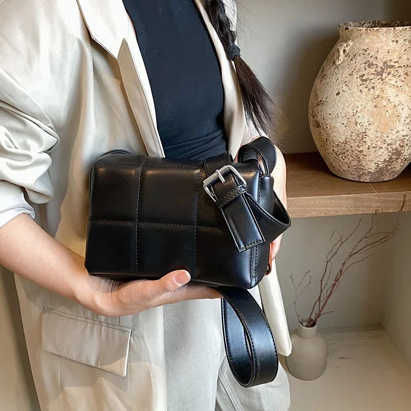 

New Spring Women Shoulder Bag Trendy Plaid Pu Leather Crossbody Bags Fashion Ladies Handbags Brand Designer Top Handle Bag