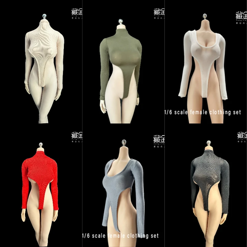 Модель купальника с длинными рукавами масштаб 1/6