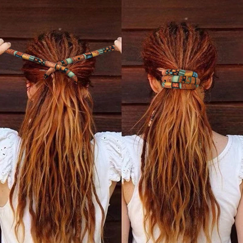 

Hair Rope Bendable Hair Bands Ethnic Style Hair Ropes Ties Horsetail Women Headband Colorful Dreadlocks Long Ponytail Hairpin