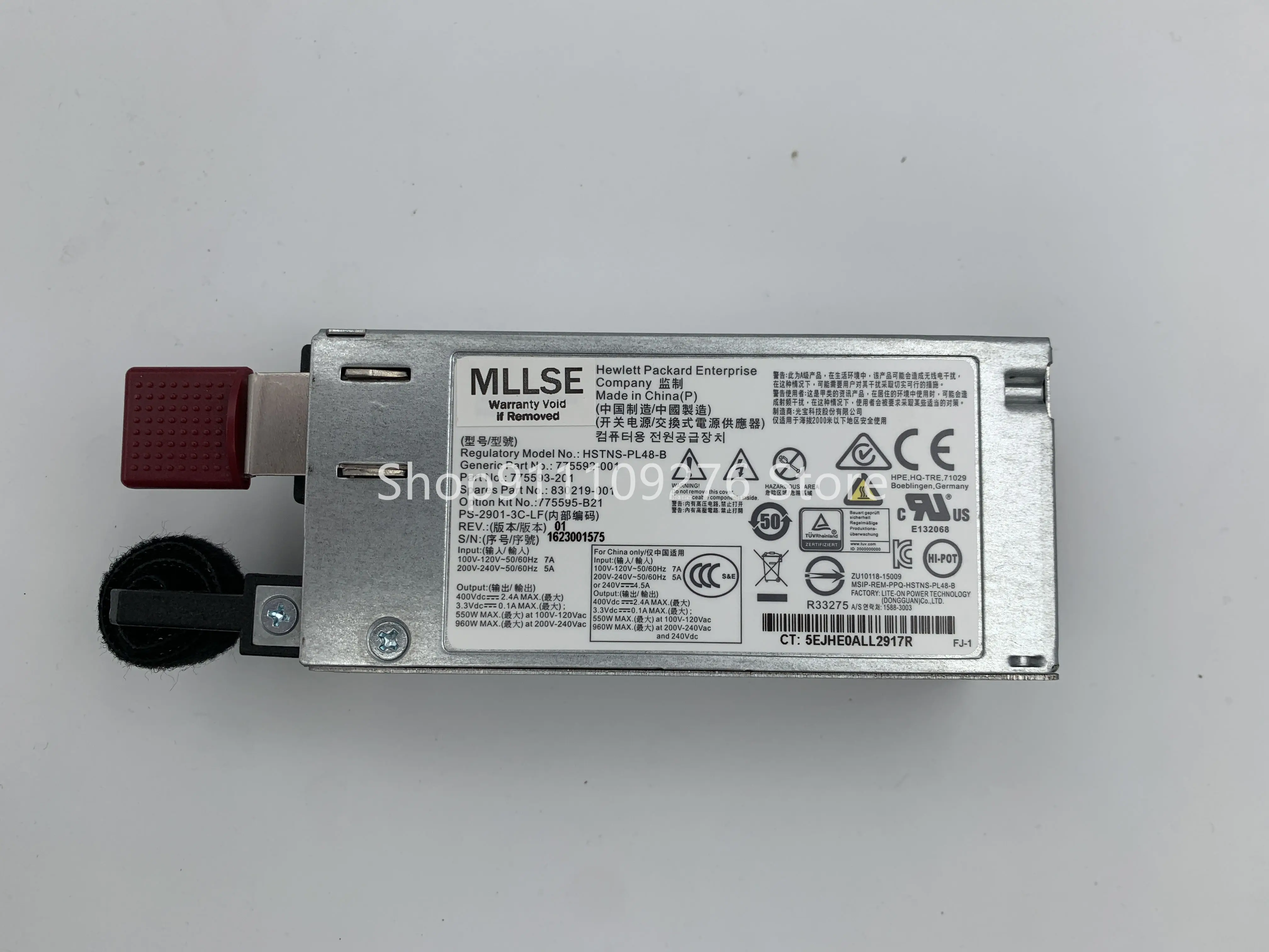 Оригинальный блок питания для блока HP DL20 ML150 Gen9 HSTNS-PL48-B 775592 -001 775593 -201 830219 775595 -B21 960W
