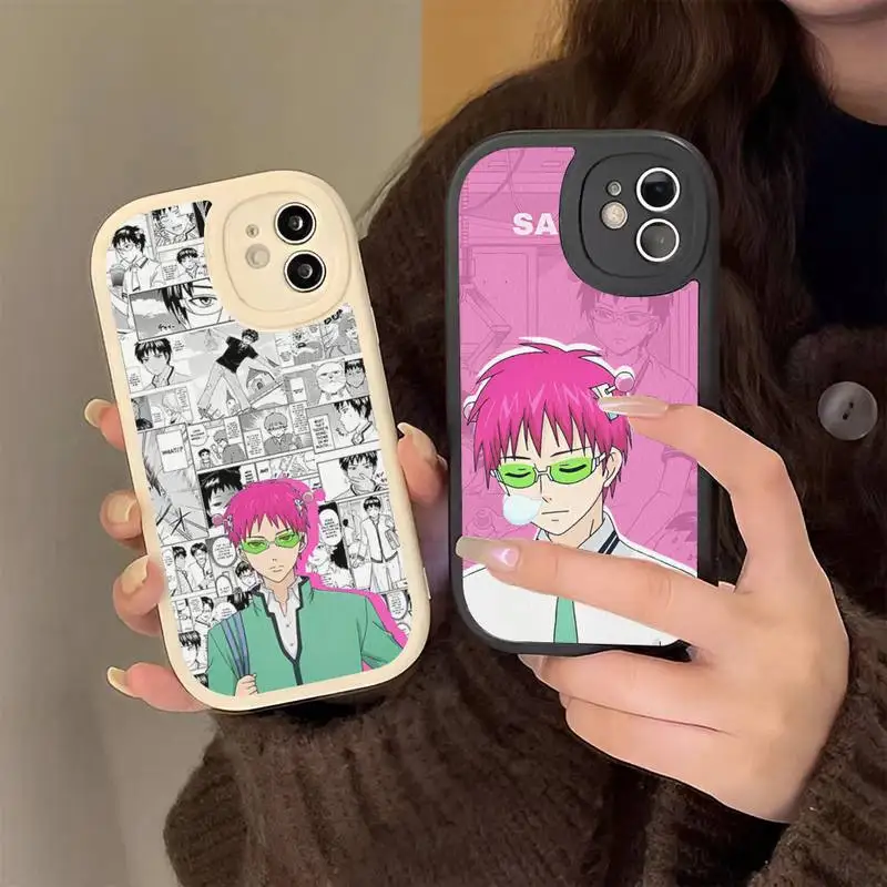 

Japan Anime The Disastrous Life of Saiki K Phone Case Hard Leather for iPhone 13 12 Mini 11 14 Pro Max Xs X Xr 7 8 Plus 6 6s Se