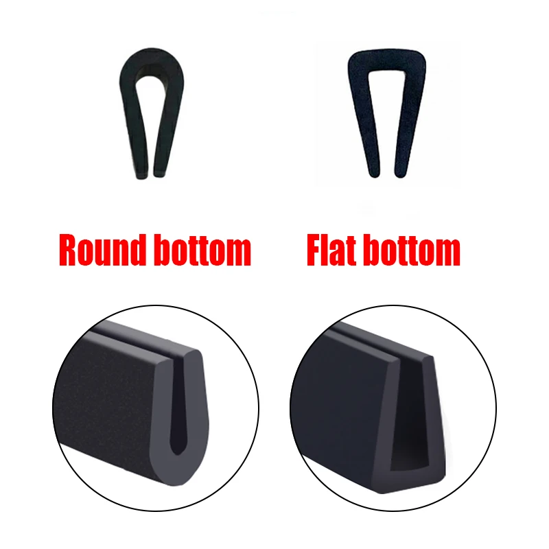 1 метровая черная резиновая лента для защиты от столкновений защитная U-образная