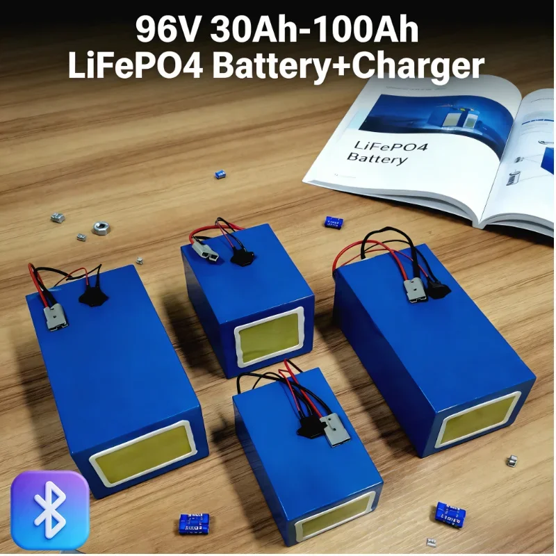 Фото Аккумулятор LiFePO4 96В 30Ач-100Ач |   С поддержкой Bluetooth + умная BMS, мощность 5000 Вт для электродвигателей №1