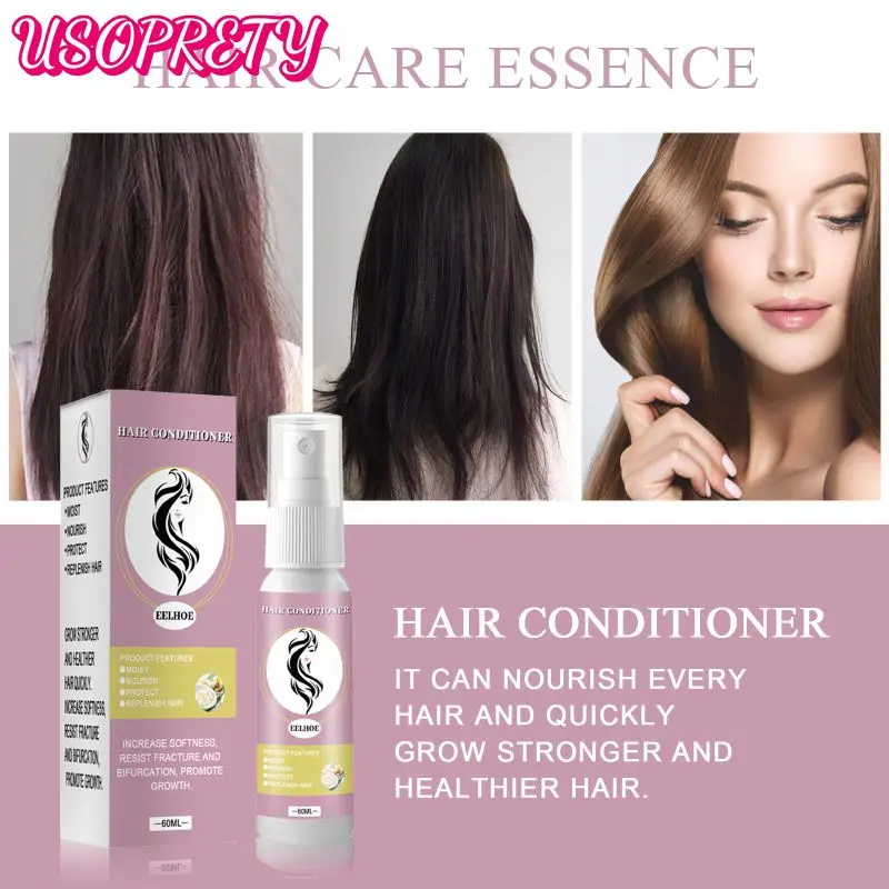 

2022 New Hair Care Smoothing Spray Wash Free Hair Care Essential Oil Conditioner For Shiny And Frizz Makes Prevents Damage 60ml