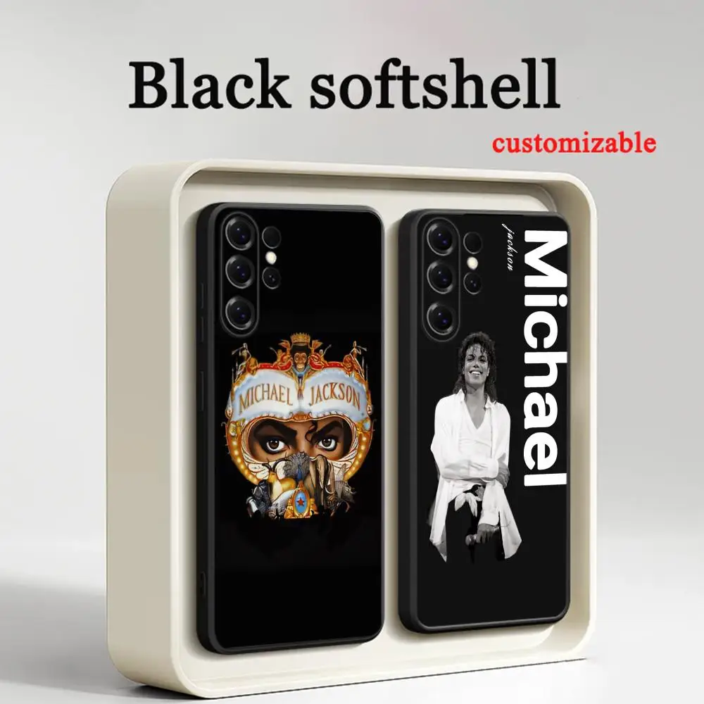 Фото Чехол для телефона с рисунком Dance King Michael Jackson для Samsung Galaxy S26 S25 S24 S23 S22 S21 Plus Ultra Fold A, мягкий, черный №2