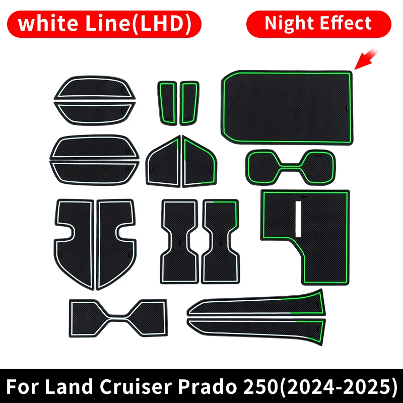 Для Тойота Ленд Крузер 250 2024 2025 Прадо LC250 1958 Первое издание FJ250 Автомобильная дверь, хранение,Циновка слота ворот,For Toyota Land Cruiser 250 Интерьер Модернизированный Принадлежности Модификация Тюнинг