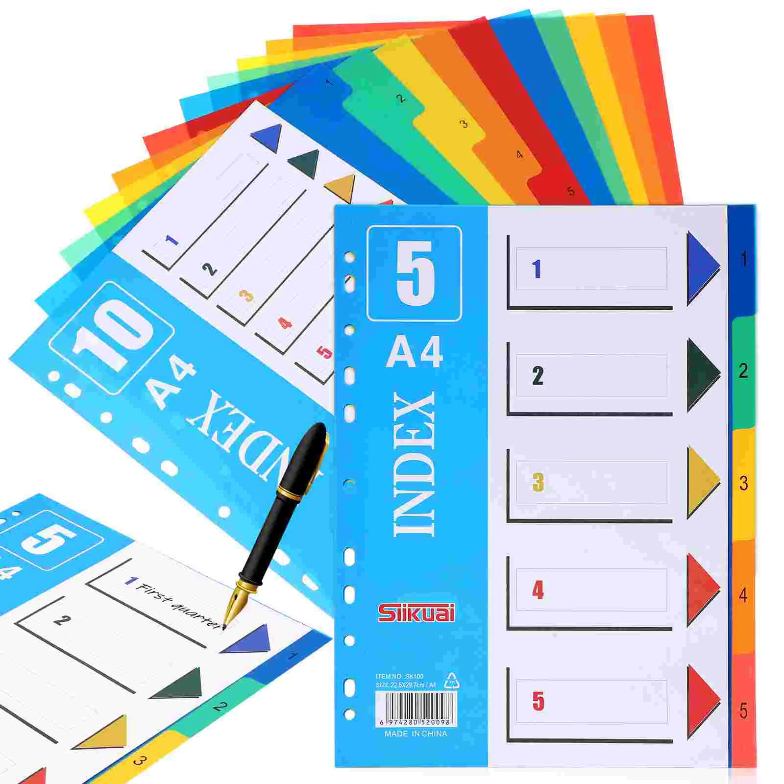 

Пластиковые папки-закладки для офисных страниц, папки-разделители, папки A4, папки с зажимами для записей