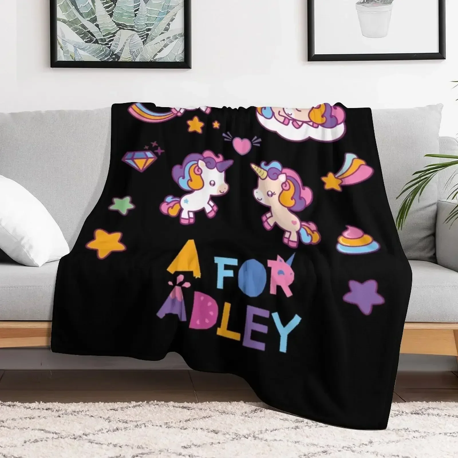 Каваи девушка a для Adley единороги забавный мультфильм 81 пледы рождественские