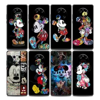 mickey tattoo cartoon phone case for huawei y6 y7 y9 2019 y6p y8s y9a y7a mate 10 20 40 pro lite rs soft silicone case