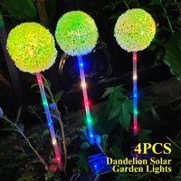 2pcs solar dandelion light with 12 leds solar stake light ip65 waterproof solar lawn lamp auto onoff dandelion landscape light