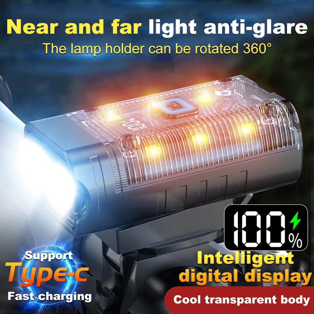 Передняя фара для велосипеда с USB-зарядкой, фонарь для горного ...