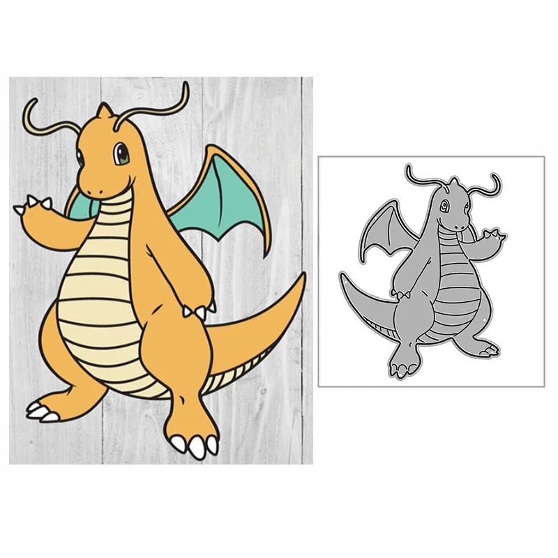 Новинка 2022 удлиненные короткие штампы из птерозавра для скрапбукинга