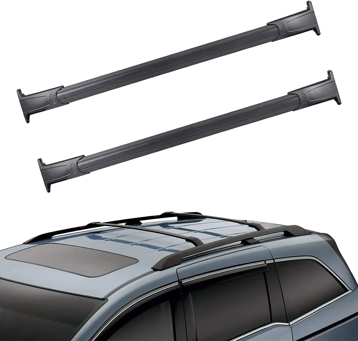 

Car Roof Racks Aluminum Cross Bars Crossbars 70kg 150LBS For Cadillac Escalade Chevrolet Suburban Tahoe GMC Yukon 2015-2019