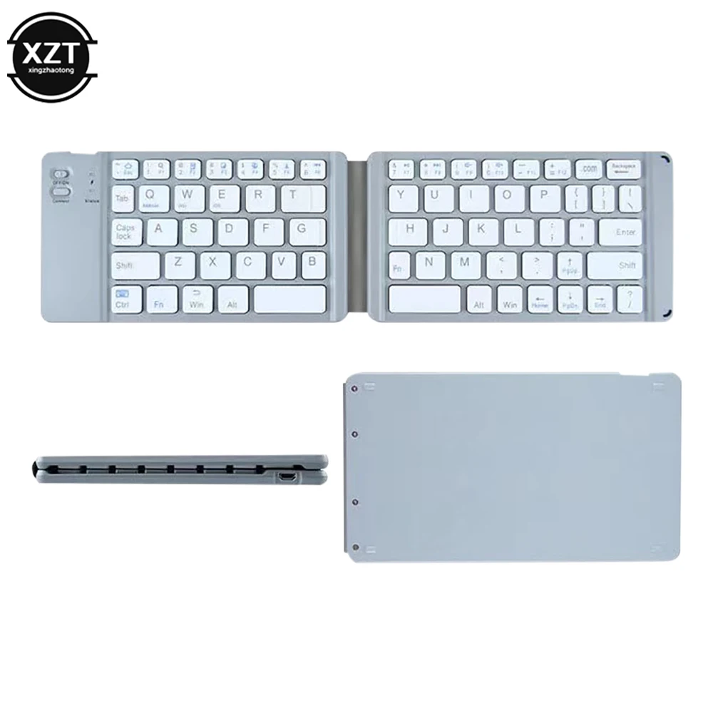

Portable Mini Wireless Bluetooth Two Folding Keyboard Universal Foldable Keypad for IOS/Android/Windows Ipad Tablet Phone