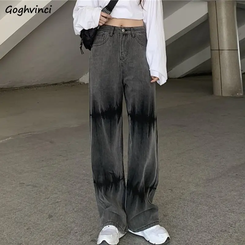 

Jeans Women High Waist Simple Trendy Ulzzang All-match Loose Leisure Pockets Students Comfort Daily Mujer New Arrival Hot Sale